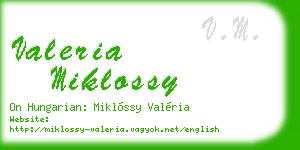 valeria miklossy business card